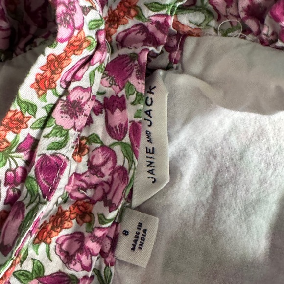 Janie and Jack Pink and Green Floral Dress - Picture 2 of 2